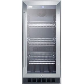 ثلاجة تبريد المشروبات تحت الطاولة من ساميت SCR1536BG، زجاج/أسود in Kuwait