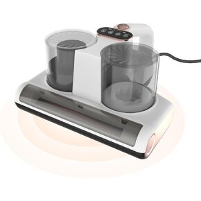 مكنسة كهربائية للمراتب، مكنسة كهربائية للسرير مع إضاءة أرجوانية وإزالة الرطوبة، شفط 12 كيلو باسكال 350 وات مكنسة غبار قوية للمراتب والأرائك والألعاب القطيفة والأسطح القماشية الأخرى (أبيض) in Kuwait