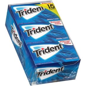 Trident Sugar Free Gum, Original Flavor, 14 Pieces, 15 Packs in Saudi Arabia