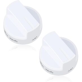 W10339443 Gas Range Knob White, Surface Burner Knob Replacement Part Fit for Whirlpool Range/Stove/Oven – Replaces WPW10339443, AP6019878, 2311009, PS11753189 (1 Pack)
