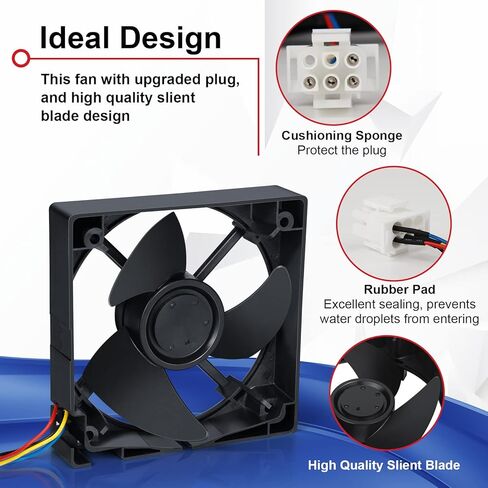 محرك مروحة مبخر الثلاجة Tyfrozn WR60X25858 WR60X10340 (OEM) متوافق مع GE، استبدال U11P14MS7AA3-57A61، PD00054264، EAP12727431، PS12727431، AP6891698، 4931166 in Kuwait