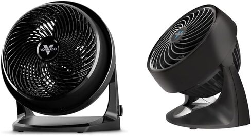 Vornado 602 Whole Room Air Circulator Pedestal Fan with 3 Speeds, Adjustable Height, Personal, Black & 460 Small Whole Room Air Circulator Fan with 3 Speeds, 460-Small, Black in Kuwait