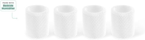 مرشحات مرطب الهواء المظلة بجانب السرير، عبوة من 4 مرشحات، مرشحات بديلة - متوافقة مع مرطبات الهواء المظلة بجانب السرير، مصنوعة من لب الخشب، مرشح الورق، استبدلها كل ستة أسابيع in Kuwait