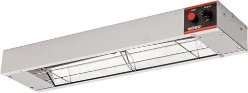 Winco ESH-24, 24″ Electric Strip Heater, 500W, 4.2A, Commercial Grade Infrared Food Warmer, Pass-Through Stations Heating Silver in Saudi Arabia