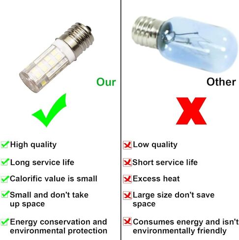 لمبة إضاءة LED 5304517886 متوافقة مع ثلاجة فريجيدير كينمور الكترولوكس كروسلي - استبدل 4929381 216988000 216988100 241552801 in Kuwait