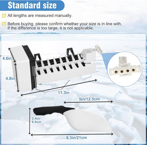 241798224، 241798231، 241798211 صانعة الثلج متوافقة مع ثلاجات إلكترولوكس، فريجيدير، كينمور، كروسلي، إلخ. يستبدل 241642511، AP6332951، 241642501، 241798220، إلخ - ضمان لمدة عام in Kuwait