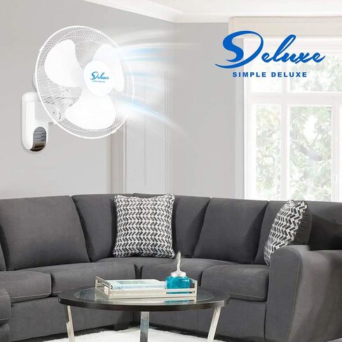 Simple Deluxe 16 Inch Wall Mount Fan with Remote Control, 3 Oscillating Modes, 3 Speed, Timer，2 Pack in Saudi Arabia
