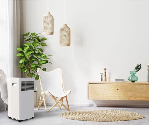 مكيف هواء محمول ومزيل الرطوبة من كيستون بقدرة 5000 وحدة حرارية بريطانية مع جهاز تحكم عن بعد ذكي، وحدة تكييف هادئة ومدمجة لغرفة النوم والحمام والحضانة والغرف الصغيرة التي تصل مساحتها إلى 200 قدم مربع. قدم مع عجلات in Kuwait