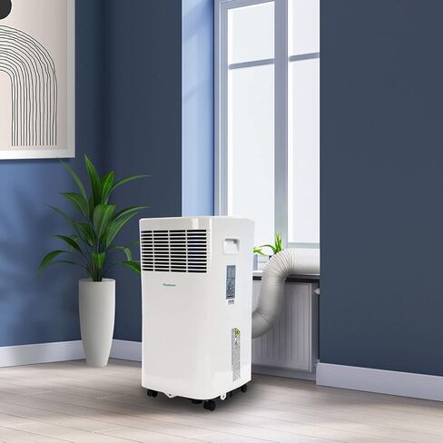 مكيف هواء محمول ومزيل الرطوبة من كيستون بقدرة 5000 وحدة حرارية بريطانية مع جهاز تحكم عن بعد ذكي، وحدة تكييف هادئة ومدمجة لغرفة النوم والحمام والحضانة والغرف الصغيرة التي تصل مساحتها إلى 200 قدم مربع. قدم مع عجلات in Kuwait