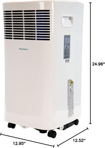 مكيف هواء محمول ومزيل الرطوبة من كيستون بقدرة 5000 وحدة حرارية بريطانية مع جهاز تحكم عن بعد ذكي، وحدة تكييف هادئة ومدمجة لغرفة النوم والحمام والحضانة والغرف الصغيرة التي تصل مساحتها إلى 200 قدم مربع. قدم مع عجلات in Kuwait