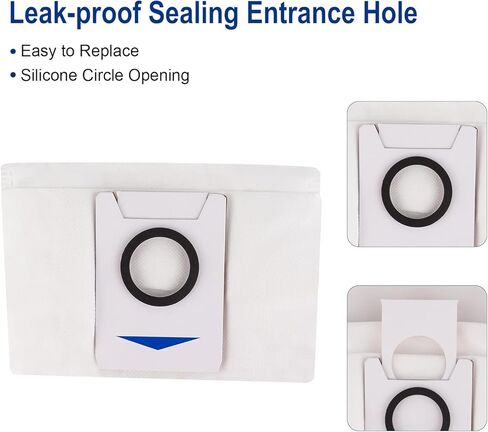 اكياس متوافقة مع ايكوفاكس ديبوت X1 اومني / اكس 1 بلس/T10 بلس - 8 عبوات من اكياس المكنسة الكهربائية البديلة للمكنسة الكهربائية ايكوفاكس ديبوت X1 اومني تيربو in Kuwait