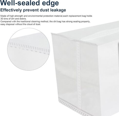 اكياس متوافقة مع ايكوفاكس ديبوت X1 اومني / اكس 1 بلس/T10 بلس - 8 عبوات من اكياس المكنسة الكهربائية البديلة للمكنسة الكهربائية ايكوفاكس ديبوت X1 اومني تيربو in Kuwait