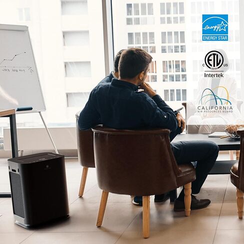 جهاز تنقية الهواء Medify Air MA-125 مع فلتر HEPA H14 الحقيقي | تغطية 2051 قدم مربع | للمواد المسببة للحساسية، ودخان حرائق الغابات، والغبار، والروائح، وحبوب اللقاح، ووبر الحيوانات الأليفة | إزالة هادئة بنسبة 99.7% إلى 0.1 ميكرون | أسود، عبوة واحدة in Kuwait