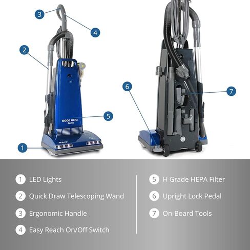 برولوكس مكنسة ترشيح عمودية محكمة الغلق 9000 مع ادوات مدمجة وضمان 7 سنوات! in Kuwait