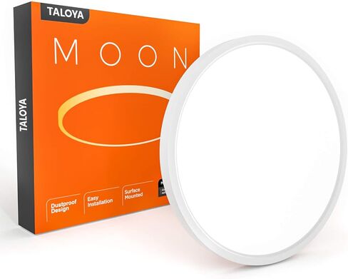 TALOYA 10 Inch Black LED Ceiling Light Fixture Flush Mount, 5-in-1 CCT Selectable (3000K/3500K/4000K/5000K/6500K), 2000LM 0.94inch Thickness Low Profile Surface Mounted Light Fixture for Hallway in Saudi Arabia