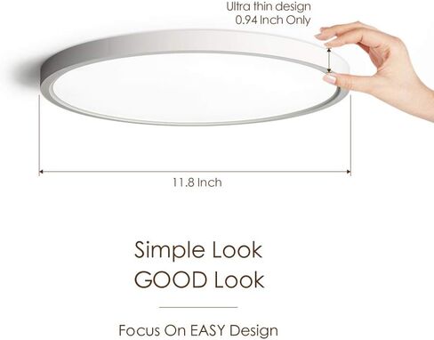 TALOYA 10 Inch Black LED Ceiling Light Fixture Flush Mount, 5-in-1 CCT Selectable (3000K/3500K/4000K/5000K/6500K), 2000LM 0.94inch Thickness Low Profile Surface Mounted Light Fixture for Hallway in Saudi Arabia