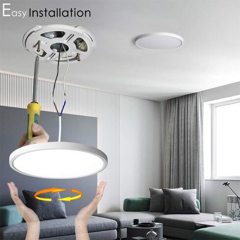 TALOYA 10 Inch Black LED Ceiling Light Fixture Flush Mount, 5-in-1 CCT Selectable (3000K/3500K/4000K/5000K/6500K), 2000LM 0.94inch Thickness Low Profile Surface Mounted Light Fixture for Hallway in Saudi Arabia