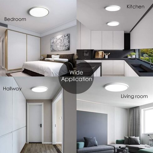 TALOYA 10 Inch Black LED Ceiling Light Fixture Flush Mount, 5-in-1 CCT Selectable (3000K/3500K/4000K/5000K/6500K), 2000LM 0.94inch Thickness Low Profile Surface Mounted Light Fixture for Hallway in Saudi Arabia