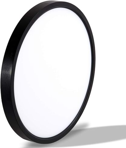 TALOYA 10 Inch Black LED Ceiling Light Fixture Flush Mount, 5-in-1 CCT Selectable (3000K/3500K/4000K/5000K/6500K), 2000LM 0.94inch Thickness Low Profile Surface Mounted Light Fixture for Hallway in Saudi Arabia