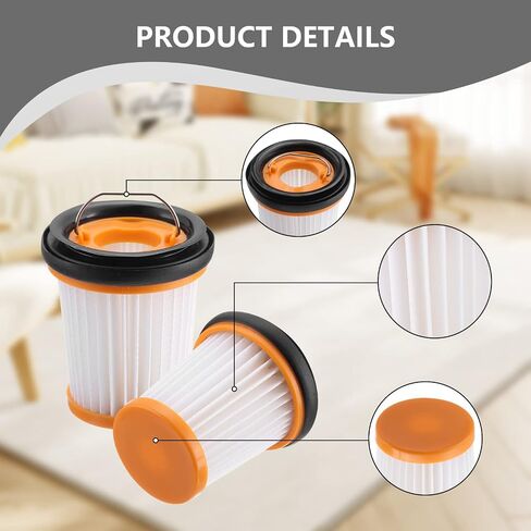 Filter Replacement for Shark Wandvac ION W1 S87 Cordless Handheld WV200, WV201, WV205, WV220 Wand Stick Vacuum, Compare to Part # XHFWV200(4 Pack Fabric Vacuum Filter) in Saudi Arabia
