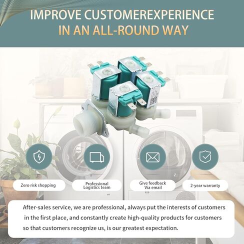 صمام مدخل مياه DC62-00214M مطور DC62 00214M صمام الملف اللولبي لمدخل مياه الغسالة، DC62-00214M لغسالة الملابس، صمام مدخل الماء البارد بديل AP5623062 PS4208704 2979589 لسامسونج، ضمان الجودة لمدة عامين in Kuwait