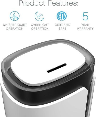 مرطب هواء بيور انريتش هوم بتقنية الموجات فوق الصوتية مع خزان مياه سهل التنظيف سعة 3.5 لتر، إعدادات رذاذ مختلفة، إغلاق تلقائي وتشغيل فائق الهدوء للأطفال وحضانة الأطفال وغرف النوم والمكاتب in Kuwait