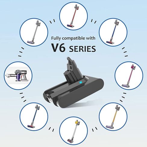 [ Upgraded to 5000mAh ] 21.6V Lithium Replacement Battery Compatible with V6 Series DC58 DC59 DC61 DC62 DC72 DC74 Absolute Animal 595 650 770 880 SV03 SV04 SV05 SV06 SV07 SV09 Handheld Vacuum Cleaner in Kuwait