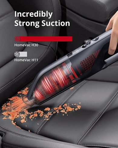 eufy by Anker، HomeVac H30 Venture، مكنسة السيارة اللاسلكية، 80 AW، 16 كيلو باسكال، قوة شفط قوية، خفيفة الوزن للغاية 1.78 رطل، قاعدة شحن، وقت تشغيل 20 دقيقة، مكنسة كهربائية محمولة (متجددة) in Saudi Arabia