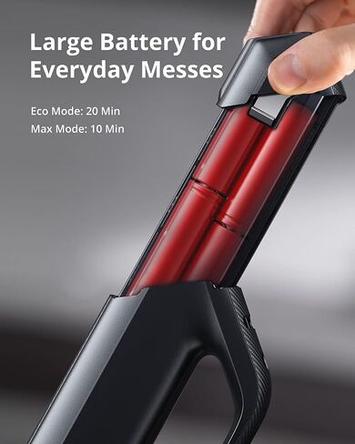 eufy by Anker، HomeVac H30 Venture، مكنسة السيارة اللاسلكية، 80 AW، 16 كيلو باسكال، قوة شفط قوية، خفيفة الوزن للغاية 1.78 رطل، قاعدة شحن، وقت تشغيل 20 دقيقة، مكنسة كهربائية محمولة (متجددة) in Saudi Arabia