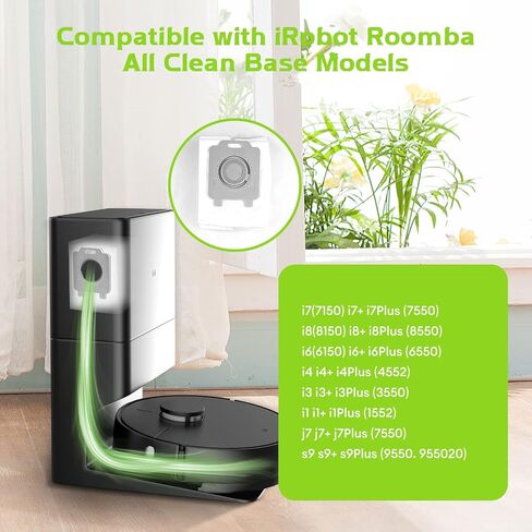 10 عبوات من أكياس المكنسة الكهربائية البديلة من HNYRI متوافقة مع iRobot Roomba i7 i7+/Plus i3 i3+ i8 i8+ i6 i6+ i4 i4+ j7 j7+ s9 s9+، حقيبة التخلص التلقائي من الأوساخ لأكياس الغبار الكهربائية من سلسلة Roomba i & s & j in Saudi Arabia
