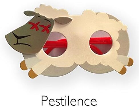 Cazenove 10 Plagues Glasses for Passover Seder.(Remade and Improved) Masks are Great for Children (and Children at Heart) in Saudi Arabia
