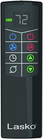 لاسكو مروحة وسخان محمول مناسب لجميع المواسم، مروحة برج تحكم مريحة وسخان في مكان واحد مع جهاز تحكم عن بعد، اسود، FH515 in Kuwait