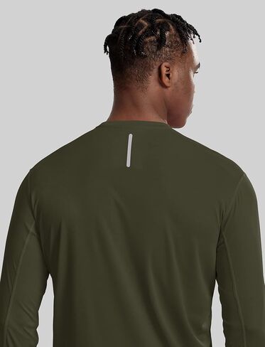 Moisture Wicking Athletic Shirts for Men Long Sleeve Workout Running Gym Performance Tee UV/Sun Protection in Kuwait