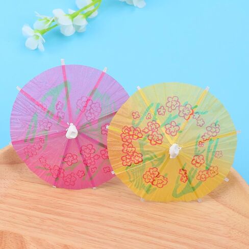 مظلة LUOEM Parasol كوكتيل اللقطات كوكتيل باراسول وشرب الكاب كيك العلوي مظلة ورق باراسول اللقطات الورقية لحفلات حمام السباحة، حزمة من 50 قطعة (ألوان متعددة) in Saudi Arabia