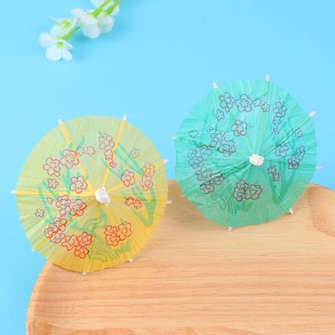 مظلة LUOEM Parasol كوكتيل اللقطات كوكتيل باراسول وشرب الكاب كيك العلوي مظلة ورق باراسول اللقطات الورقية لحفلات حمام السباحة، حزمة من 50 قطعة (ألوان متعددة) in Saudi Arabia