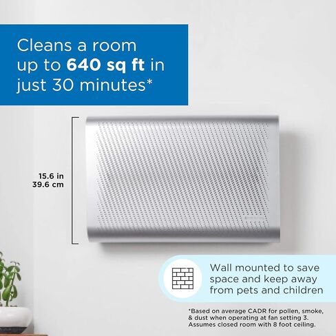 جهاز تنقية الهواء Medify Air MA-35 مع فلتر H13 True HEPA | تغطية 500 قدم مربع | للمواد المسببة للحساسية، ودخان حرائق الغابات، والغبار، والروائح، وحبوب اللقاح، ووبر الحيوانات الأليفة | إزالة هادئة بنسبة 99.7% إلى 0.1 ميكرون | فضي، عبوة واحدة in Kuwait