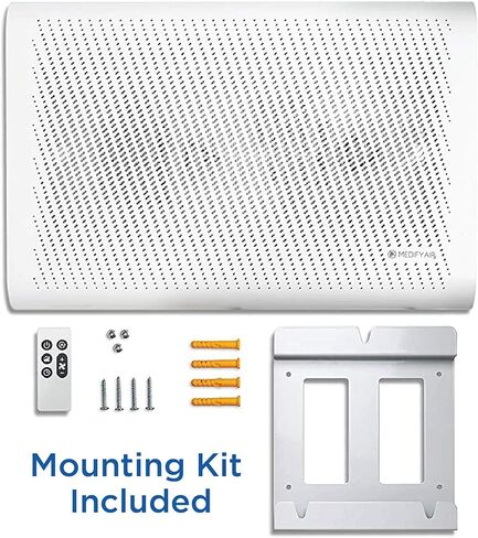 جهاز تنقية الهواء Medify Air MA-35 مع فلتر H13 True HEPA | تغطية 500 قدم مربع | للمواد المسببة للحساسية، ودخان حرائق الغابات، والغبار، والروائح، وحبوب اللقاح، ووبر الحيوانات الأليفة | إزالة هادئة بنسبة 99.7% إلى 0.1 ميكرون | فضي، عبوة واحدة in Kuwait