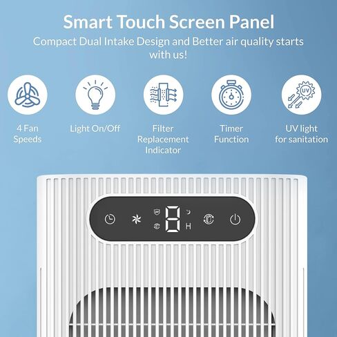 XP120 Veteran Owned, Desk & Countertop Air Purifier with Dual Air Intake Power, 2 Sets of Filters & 4 Stage Filtration for up to 370 Sq Ft., Black, Pack of 1 in Saudi Arabia