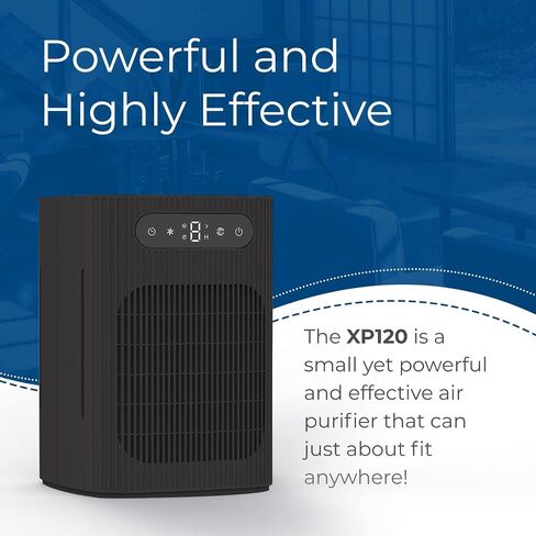 XP120 Veteran Owned, Desk & Countertop Air Purifier with Dual Air Intake Power, 2 Sets of Filters & 4 Stage Filtration for up to 370 Sq Ft., Black, Pack of 1 in Saudi Arabia