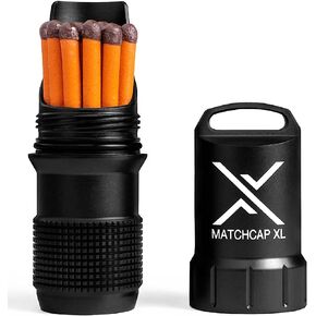 EXOTAC - MATCHCAP XL Waterproof Camping Match Kit Holder with Integrated Striker