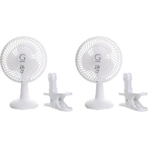Genesis 6-Inch Clip Convertible Table-Top & Clip Fan Two Quiet Speeds - Ideal For The Home, Office, Dorm, More White (A1CLIPFANWHITE) in Kuwait
