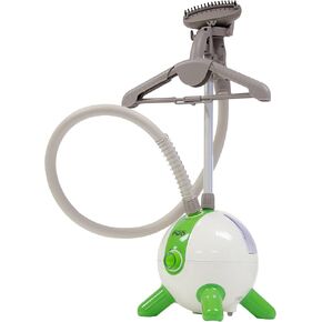 The Laundry POD Full Size Upright Clothes Steamer Wrinkle Release + Sterilizer for Garments, Laundry, Linen, Drapery + Cleaning, with Quick Heat, Fabric Brush & Hanger, Silver in Saudi Arabia