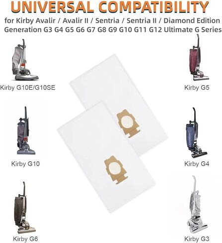 JEDELEOS 6 Vacuum Bags for Kirby Avalir,Avalir II,Sentria,Sentria II,Diamond Edition,Generation G3 G4 G5 G6 G7 G8 G9 G10 G11 G12 Ultimate G Series, Vacuum F Style Bag, Replace Parts 204814/204811 in Saudi Arabia