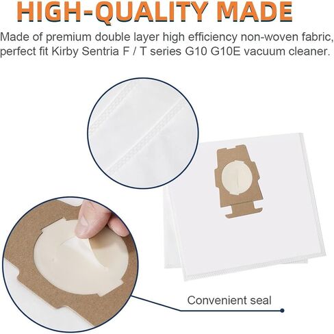 JEDELEOS 6 Vacuum Bags for Kirby Avalir,Avalir II,Sentria,Sentria II,Diamond Edition,Generation G3 G4 G5 G6 G7 G8 G9 G10 G11 G12 Ultimate G Series, Vacuum F Style Bag, Replace Parts 204814/204811 in Saudi Arabia