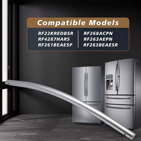 DA97-12712C Freezer Handle New Upgrade Compatible with Samsung Refrigerators Various Models，Replacement for The Freezer-Side Door Handle Silver in Saudi Arabia