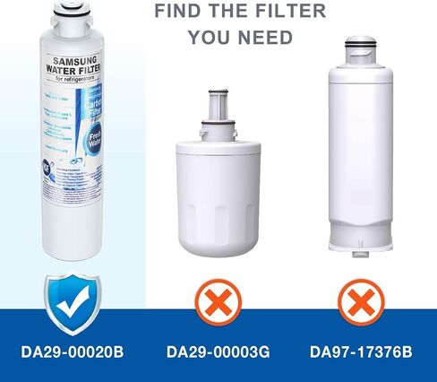 فلتر مياه الثلاجة، بديل لجهاز Samsung HAF-CIN/EXP، DA29-00020B، DA29-00020A، NSF 53&42 معتمد لتقليل 99% من الرصاص والمزيد، قياسي، عبوة واحدة in Saudi Arabia