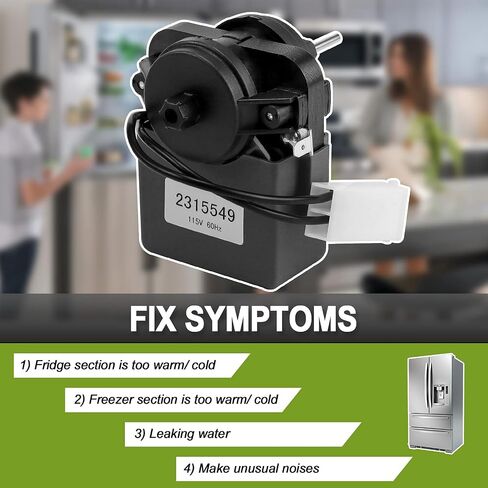 WP2315549 2315549 Evaporator Fan Motor Compatible with Whirl-Pool Ken-More Refrigerator Replaces WP2315549 2220569 1193008 AP6007250 PS11740362 EAP11740362 ESF-U2A in Saudi Arabia