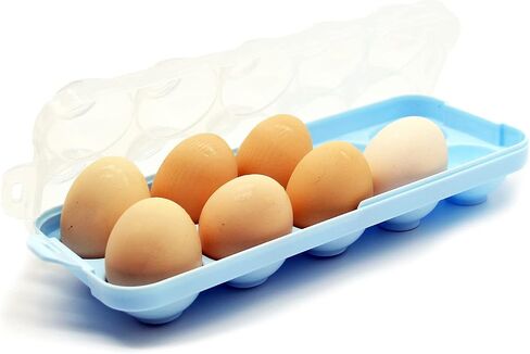 6 Grid Egg Storage Box Refrigerator Crisper Egg Protection Box Portable Egg Carriage Container For Camping Picnic Essential (10 Squares) in Kuwait