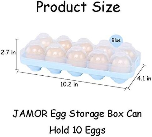 6 Grid Egg Storage Box Refrigerator Crisper Egg Protection Box Portable Egg Carriage Container For Camping Picnic Essential (10 Squares) in Kuwait
