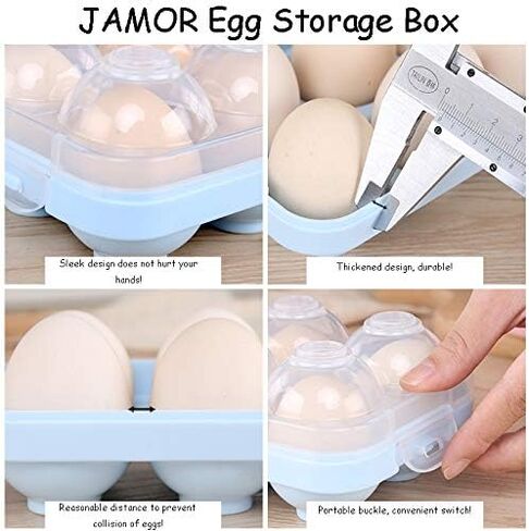 6 Grid Egg Storage Box Refrigerator Crisper Egg Protection Box Portable Egg Carriage Container For Camping Picnic Essential (10 Squares) in Kuwait